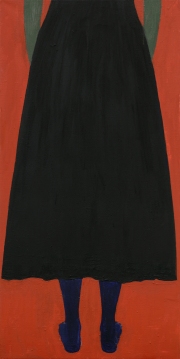 Skirt, 2018, tempera on canvas, 120 x 60 cm