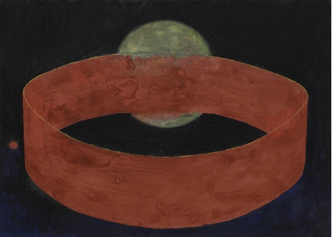Prsten 3, 2016, tempera na plátně,  50 x 70 cm