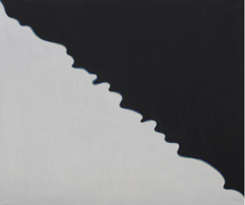 Rozhraní, 2015, tempera na plátně, 100 x 120 cm