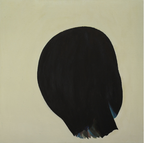 Hlava 2, 2016, tempera na plátně, 90 x 90 cm