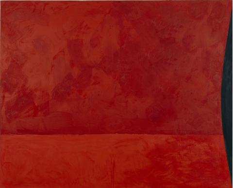 Ohýbání II, 2021, tempera na plátně, 130 x 160 cm