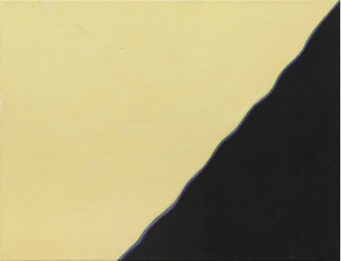 Vlnité rozhraní IV, 2017, tempera na plátně, 50 × 65 cm