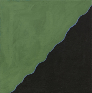 Vlnité rozhraní V, 2017, tempera na plátně, 50 × 65 cm